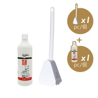 Dr.Dirt 高爾夫馬桶刷套裝 白色刷連底座1個+浴室清潔劑1瓶